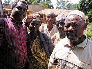 Mwalimu Musheshe (left) and Villagers 