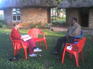 Patty Seybold interviewing Mwalimu Musheshe, the founder of URDT and the African Rural University