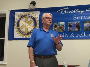Shawn Lewin speaking at Rotary