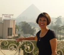 Sylvia Asbury in Egypt (before her iPhone/voice mail fiasco).