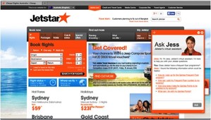 Jess, Jetstar Airlines Nina Web virtual agent