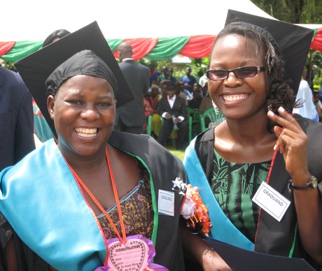 Resty Namubiru and Flavia Nambooze Graduates