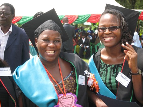 Resty Namubiru and Flavia Nambooze Graduates