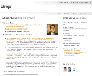Home Page from Citrix Customer Advisory Community