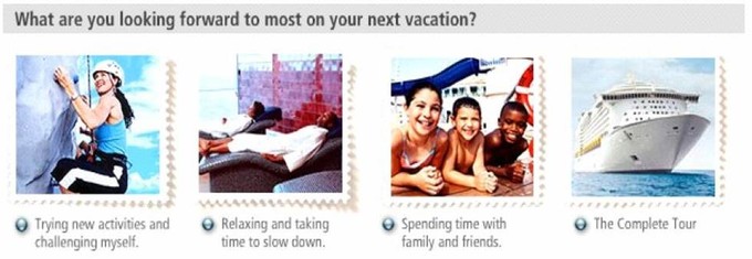 Royal Caribbean website example