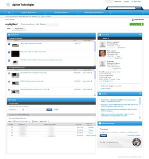 MyAgilent Personal Page