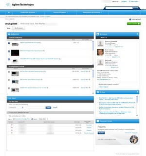 MyAgilent Personal Page