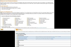 Amazon.com Offers Advanced Marketing Communications Controls