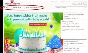 Navigating AmericanGreetings.com